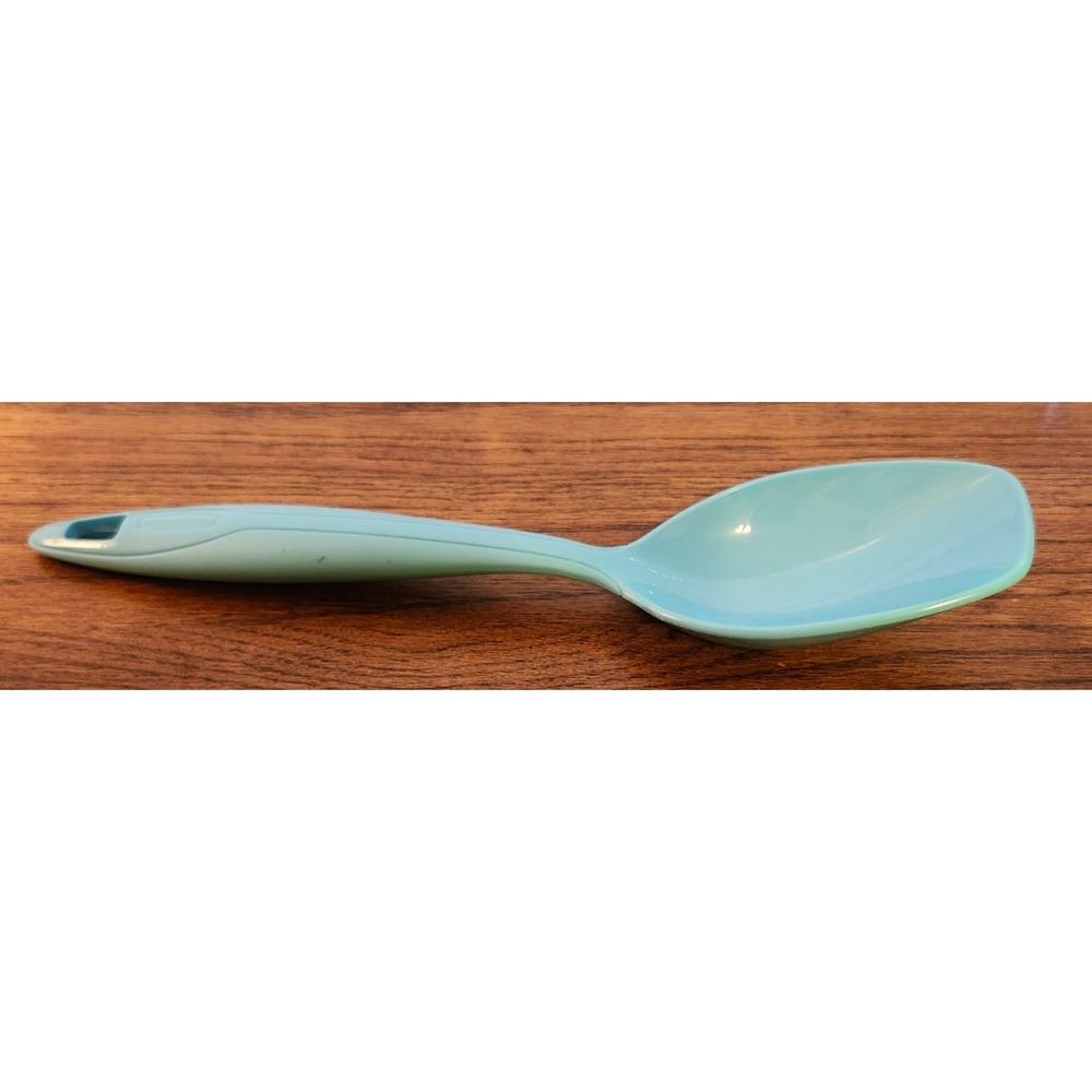 Vintage Rubbermaid Light Blue Plastic Serving Spoon Kitchen Utensil 11.5 Inch